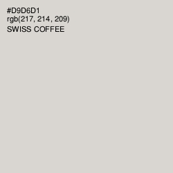 #D9D6D1 - Swiss Coffee Color Image